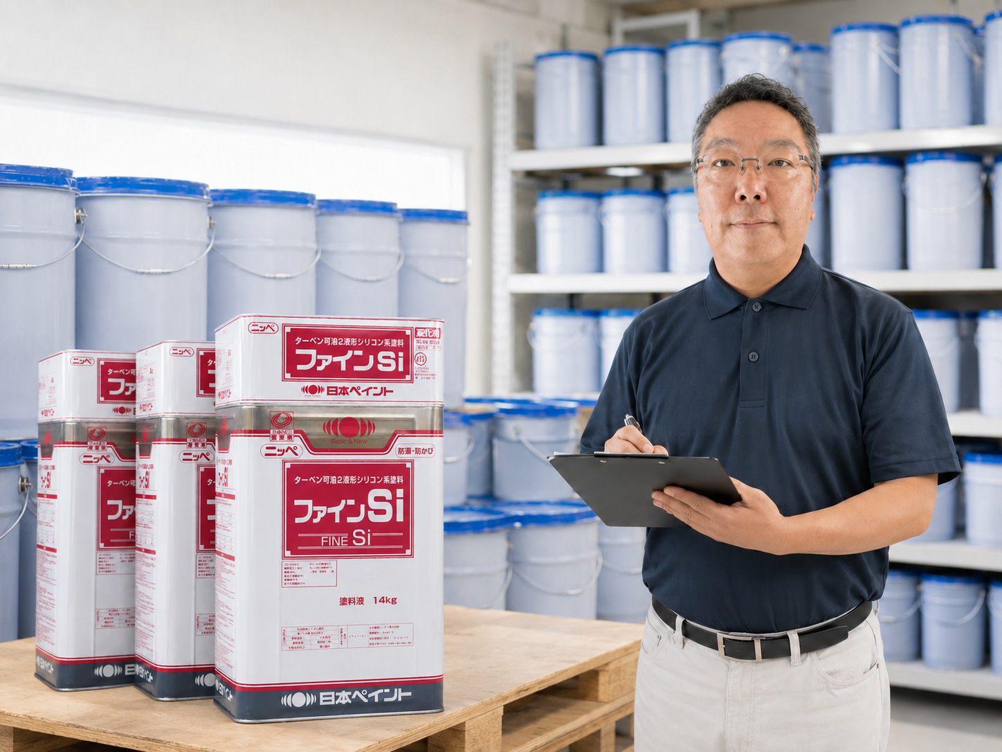 塗料を絞った大量仕入れで材料コストを抑制
