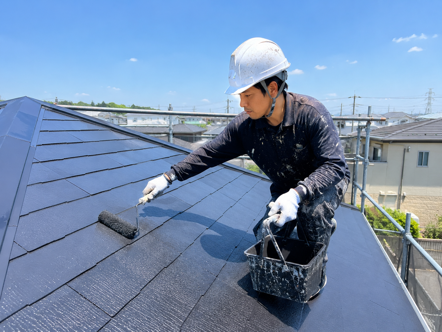 屋根塗装の施工イメージ