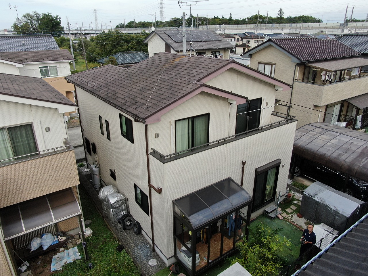 外壁・屋根の塗装相談｜濃色を取り入れた落ち着きのある外観へ 施工前