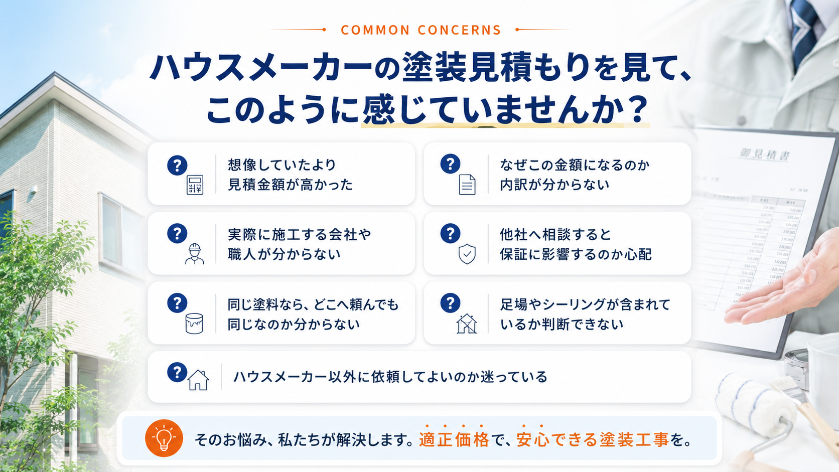 ハウスメーカー見積もりでよくある不安や疑問の整理